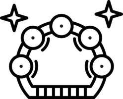 Tambourine Line Icon Design Element vector