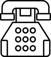 Telephone Call Line Icon Design Element vector