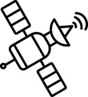 satellite Line Icon Design Element vector