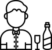Bartender Line Icon Design Element vector