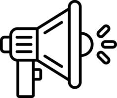 Megaphone Line Icon Design Element vector