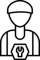 Plumber Line Icon Design Element vector