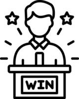 Winning Line Icon Design Element vector