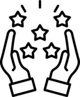 Star Line Icon Design Element vector