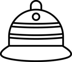 Bucket Hat Line Icon Design Element vector