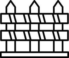 Fence Line Icon Design Element vector