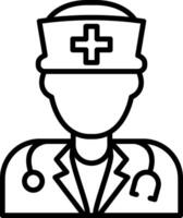 Doctor Line Icon Design Element vector