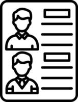 Candidates Line Icon Design Element vector