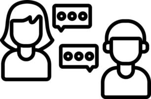 Conversation Line Icon Design Element vector
