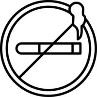 No Smoking Line Icon Design Element vector