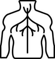Nerves Line Icon Design Element vector