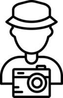 Tourist Line Icon Design Element vector