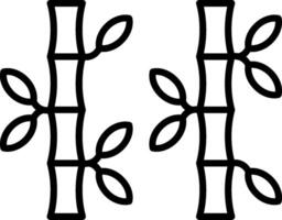Bamboo Line Icon Design Element vector