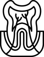 Tooth Line Icon Design Element vector