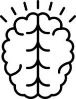 Brain Line Icon Design Element vector