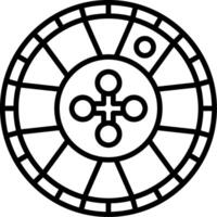 Roulette Line Icon Design Element vector