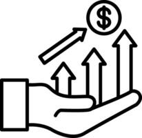 Growth Line Icon Design Element vector