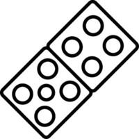 Domino Line Icon Design Element vector