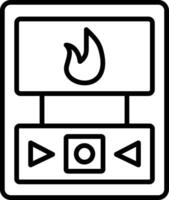 Fire Alarm Line Icon Design Element vector