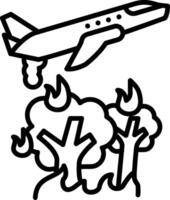 Plane Line Icon Design Element vector