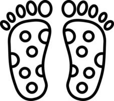 Reflexology Line Icon Design Element vector
