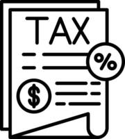 Taxation Line Icon Design Element vector
