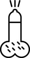 Penis Line Icon Design Element vector