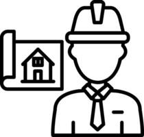 Architect Line Icon Design Element vector