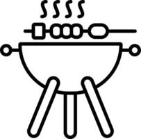 Bbq Line Icon Design Element vector