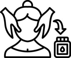 Facial Treatment Line Icon Design Element vector