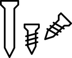 Screw Line Icon Design Element vector
