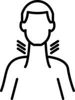 Throat Line Icon Design Element vector
