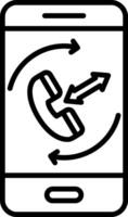 Smartphone Line Icon Design Element vector