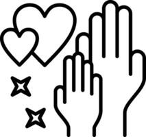 Hands Line Icon Design Element vector
