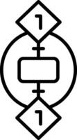 One To One Line Icon Design Element vector