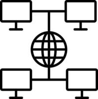 networking Line Icon Design Element vector