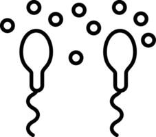 Sperm Line Icon Design Element vector