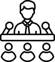 Politician Line Icon Design Element vector