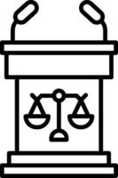 Tribune Line Icon Design Element vector