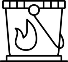 Water Bucket Line Icon Design Element vector