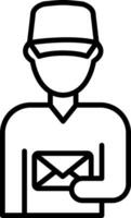 Postman Line Icon Design Element vector