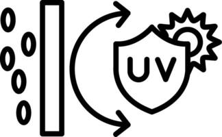 UV Protection Line Icon Design Element vector