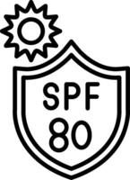 Spf 80 Line Icon Design Element vector