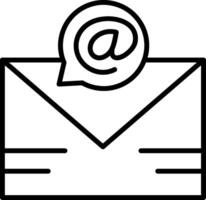 Email Line Icon Design Element vector