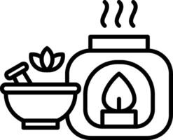 Aromatherapy Line Icon Design Element vector