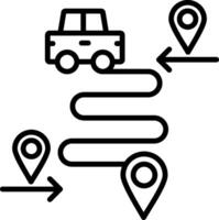 Destinations Line Icon Design Element vector