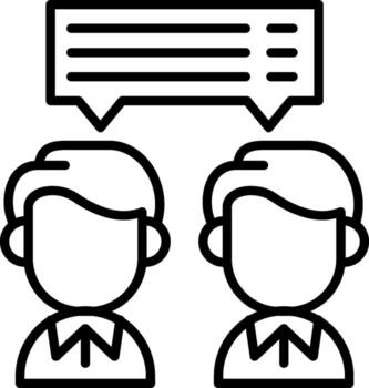 Discussion Line Icon Design Element vector
