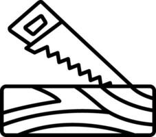 Hand Saw Line Icon Design Element vector