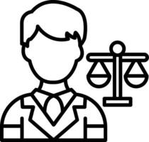 Lawyer Line Icon Design Element vector