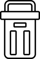 Trash Can Line Icon Design Element vector